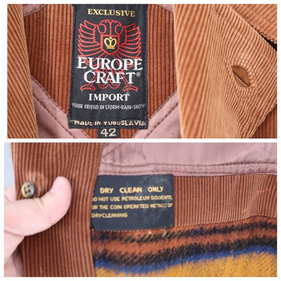 Europe Craft Jackets & Coats Vintage Europe Craft Jacket Mens 42